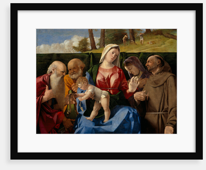 The Virgin and Child with Saints Jerome, Peter, Francis and an Unidentified Female Saint by Lorenzo Lotto